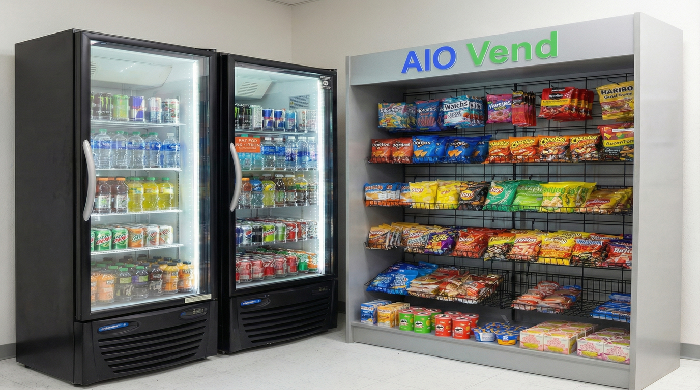 High capacity vending machines installed in manufacturing plant