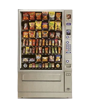 Transparent background combo vending machine