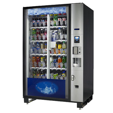Transparent background snack vending machine