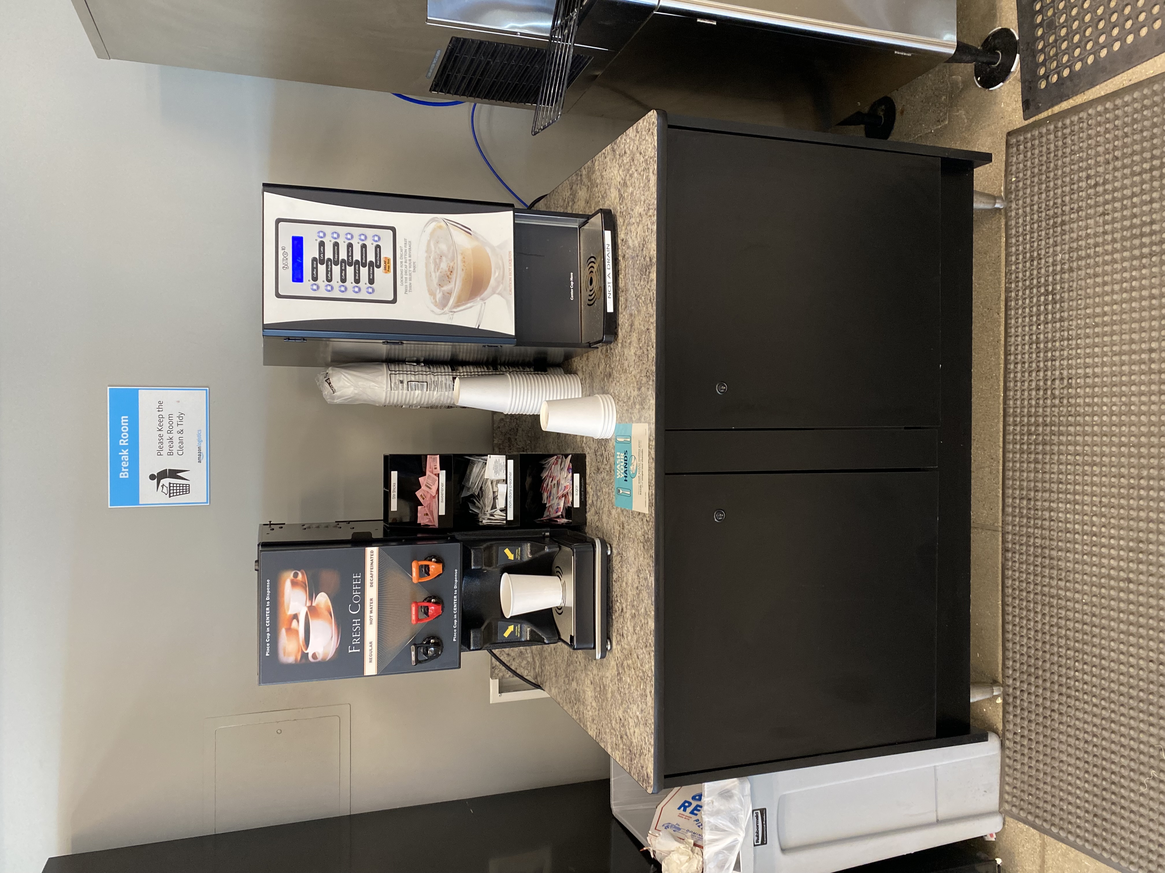 Bean-to-cup office coffee machine installed in employee lounge in Reno, Nevada